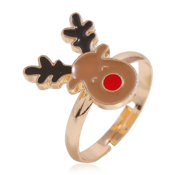 Smuk sjov ring ren jul Rudolf med den røde tud