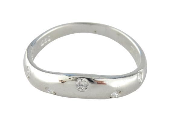 VJ Since 1890 Äkta Silverring 925 Böjd