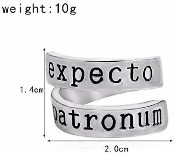 Ring EXPECTO PATRONUM Harry Potter Trollformel Hogwarts