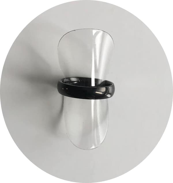 svart gunmetall titan ring size 6 band