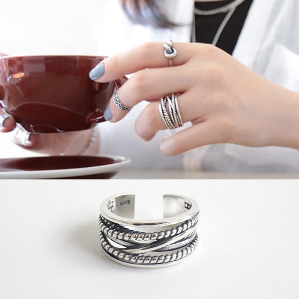 Äkta silverring, S 925