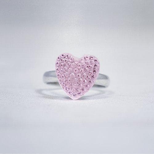 Busy Lizzie Ring Sparkle Hjärta Rosa
