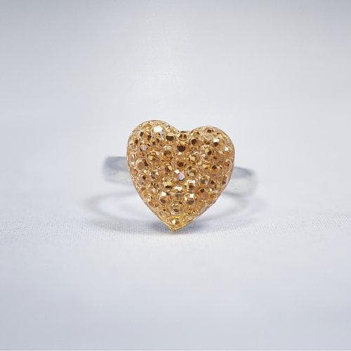 Busy Lizzie Ring Sparkle Hjärta Guld