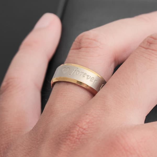 Gåva för män forever love kärlek julklapp present guld silver