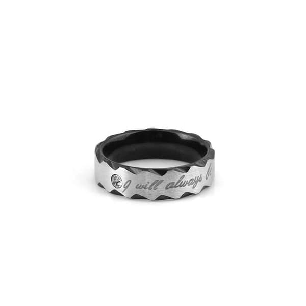 Ring sølv & guld ''I will always be with you'' unisex gave