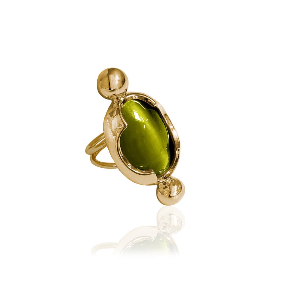 OYSTER RING Olive Green