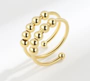 Anti-stress ring dobbelt justerbar kobber Guld