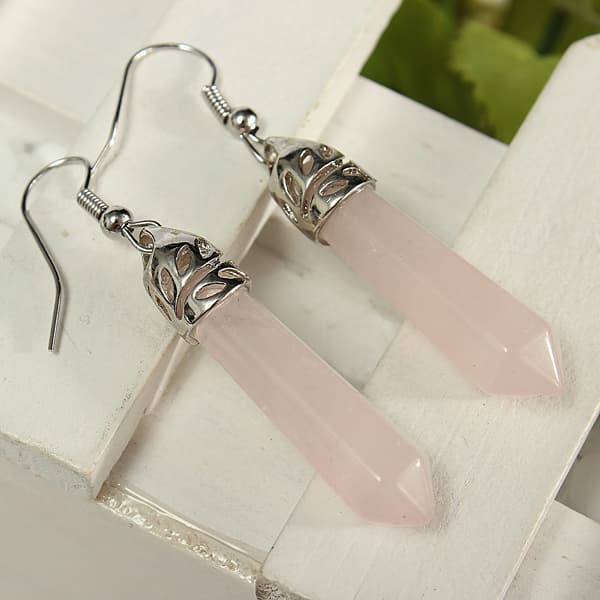 Klassisk Dame Hexagon Crystal Pendulum Stone Column Dingle Ørering Eardrop