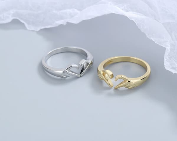 INF Ring med handhjärta Justerbar