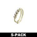Miniatyrbillede 5 af 5: Coil Ring - Anti Stress Ring med Roterende Perler Guld