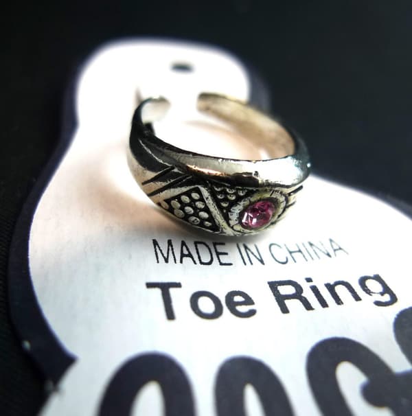 Tåring silverpläterad med rosa sten