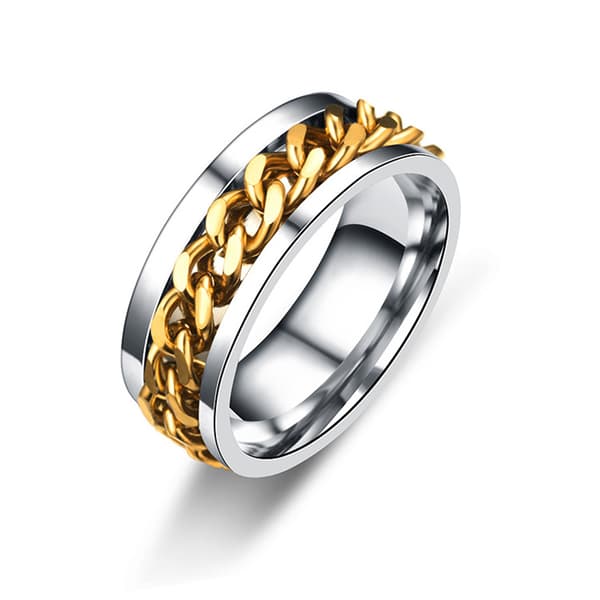 INF Antistressring med roterbart kjede Gull Size 10