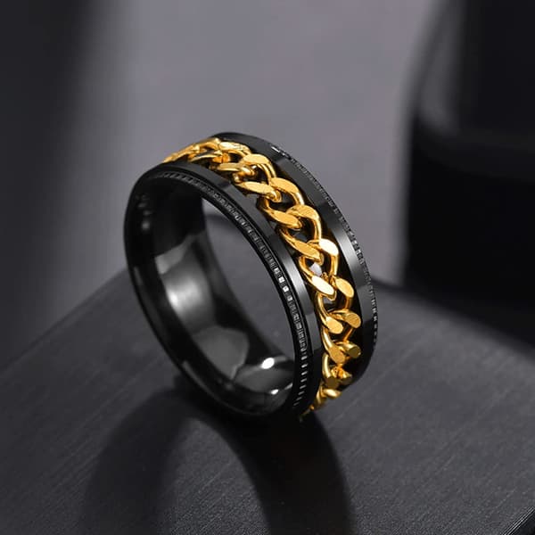 INF Antistressring med roterbart kjede Flerfarget Size 9