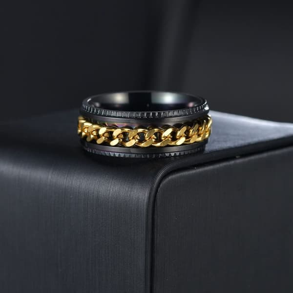 INF Antistressring med roterbart kjede Flerfarget Size 9