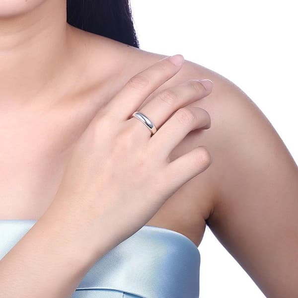 INF Enkel design ring i rustfritt stål Sølv S