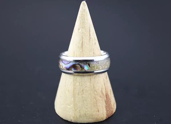 Gold-plated ring with mother-of-pearl for men unique special design US 9