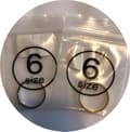 Miniatyrbild 1 av 3: 2 pack band ring par i guldstål släta size 6