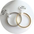 Miniatyrbild 2 av 3: 1 band ring i koppar stål släta size 10