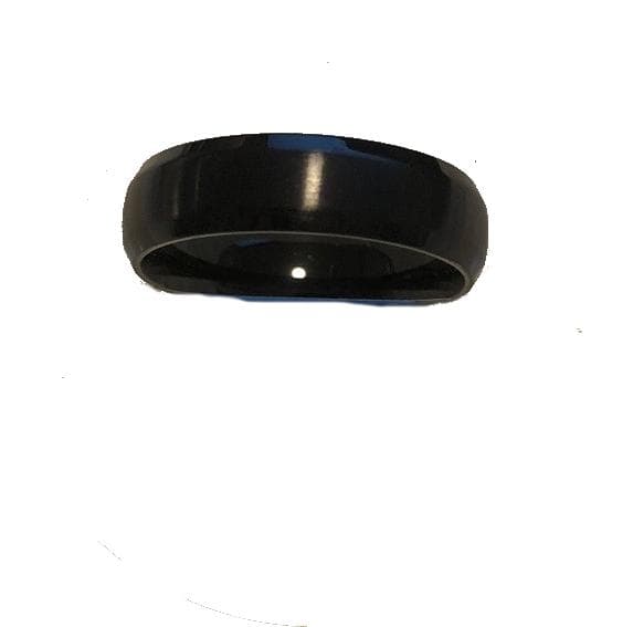 Ring Titan stål helsvart size 10, 20 mm