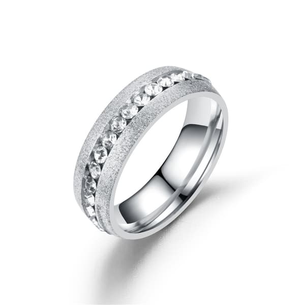 INF Elegant ring Titanium stål Sølv 17.4 mm