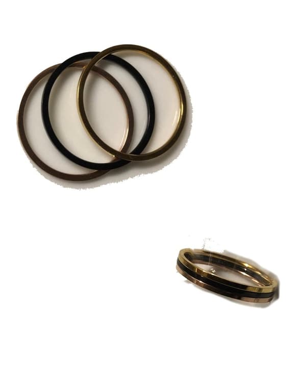 unisex ring size 9 trippel band ring