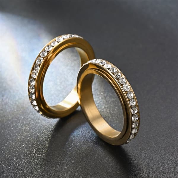 INF Roterbar anti-stress ring Guld 19 mm