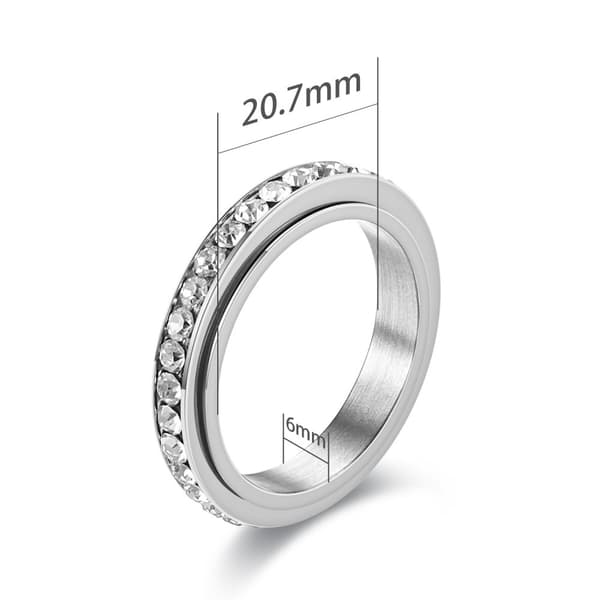 INF Roterbar anti-stress ring Sølv 20.7 mm