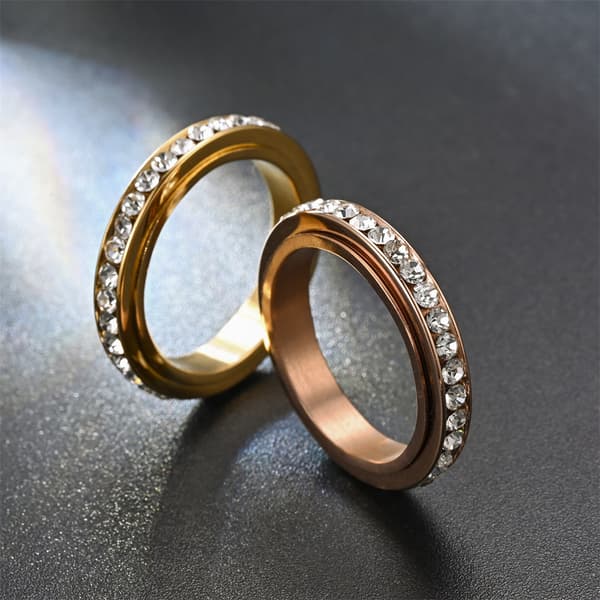 INF Roterbar anti-stress ring Rose guld 17.4 mm