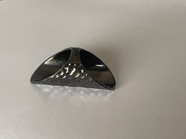 Oversize Oxiderat Silver Ring med Stenar & Text - HOPE -Stl 18,5