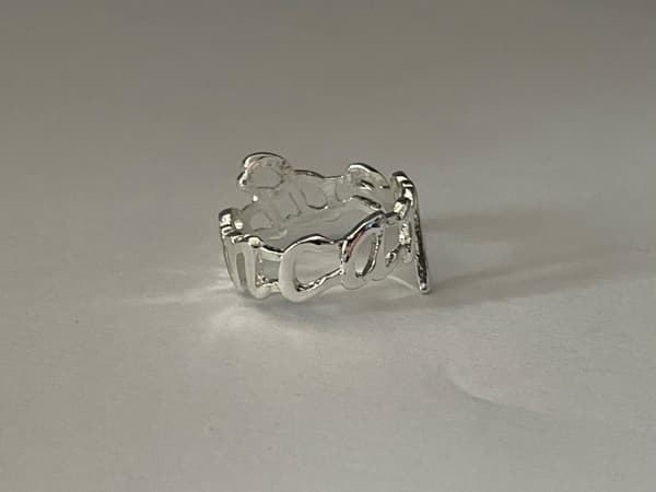 Silver Ring med Text / Motto - Carpe Diem / Fånga Dagen - Stl 19