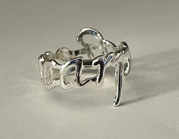 Silver Ring med Text / Motto - Carpe Diem / Fånga Dagen - Stl 19