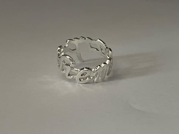 Silver Ring med Text/Motto - Carpe Diem / Fånga Dagen - Stl 18,5