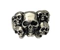 Miniatyrbild 1 av 5: Cool Silver Ring med flera Döskallar / Dödskallar - Stl 21