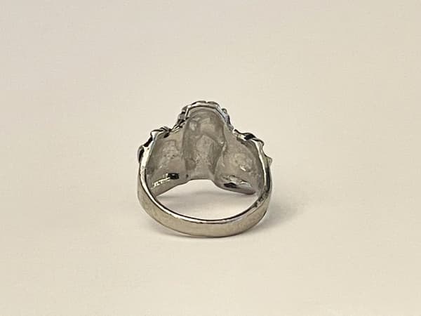 Cool Silver Ring med en Döskalle / Dödskalle - Stl 21,5