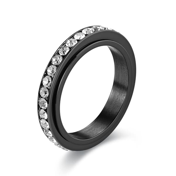 INF Storlek 10 Transit diamantring Svart 19.9 mm