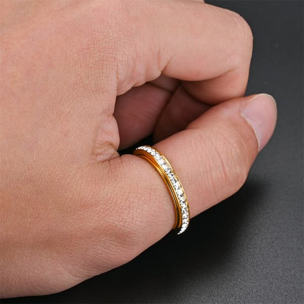 3-Pak størrelse 8 Transit diamantringe MultiColor 18.2 mm