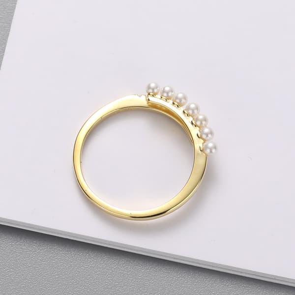 S925 justerbar ring i sterling sølv Gull
