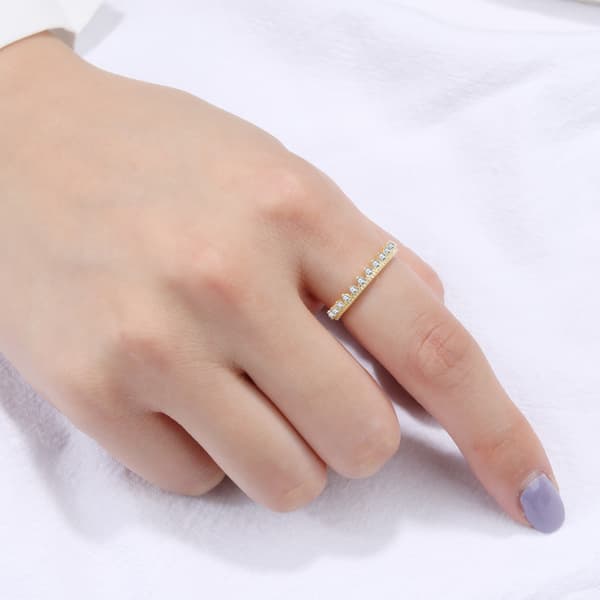 S925 justerbar ring i sterling sølv Gull