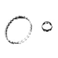 Miniatyrbilde 1 av 4: Stilig Twist Chain Armbånd Ring Sølv