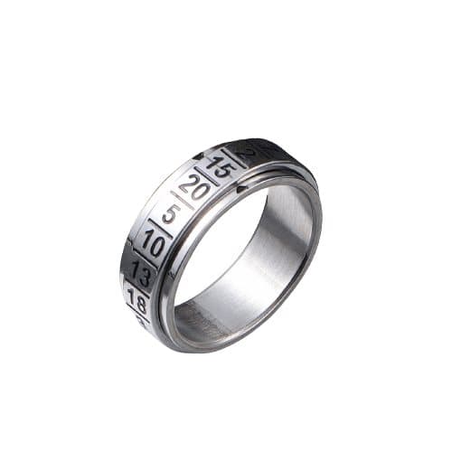 Siffror Roterbar Ring Silver
