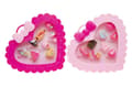 Miniatyrbild 2 av 2: 8 st Barnringar Barn Ringar i Rosa Hjärtformad Ask -Glass / Fika