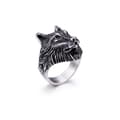 Miniatyrbild 1 av 4: Vintage Punk rostfritt stål Wolf Head Ring