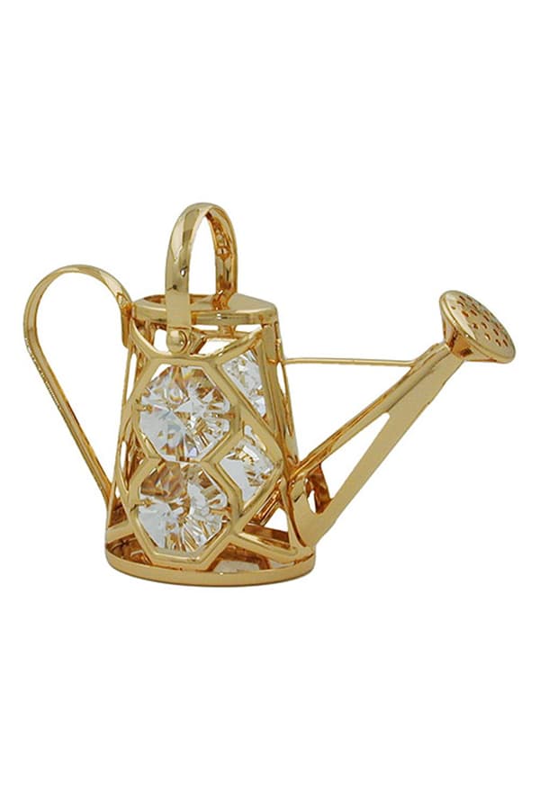 Watering Can With Crystal Elements Gold Plated - GL70497