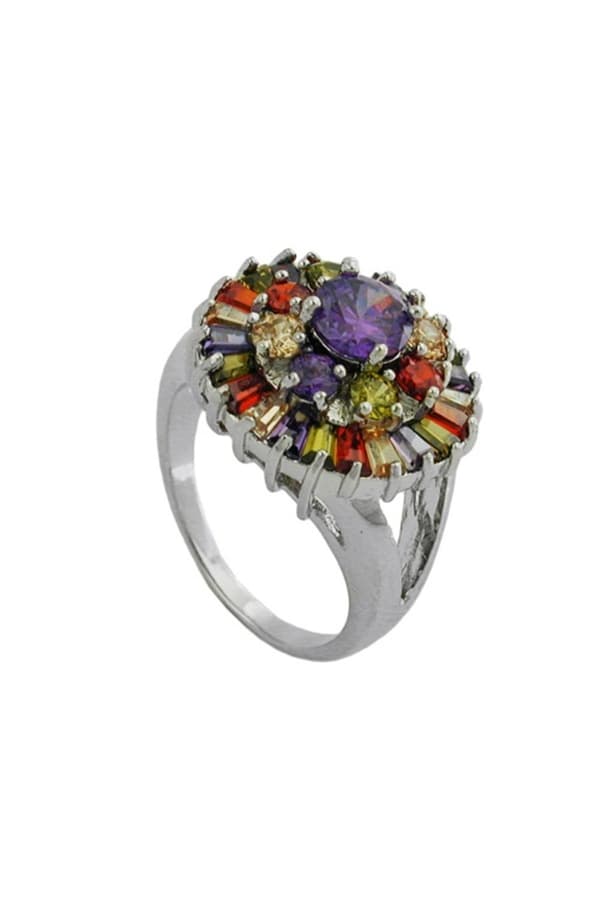 Ring Cubic Zirconia Multi Color - GL01214-56