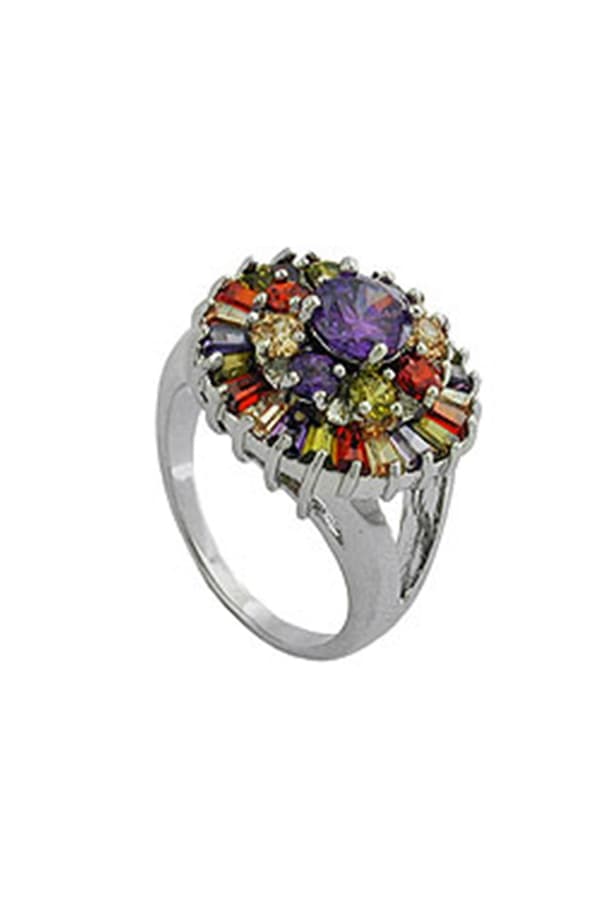 Ring Cubic Zirconia Multi Color - GL01214-56