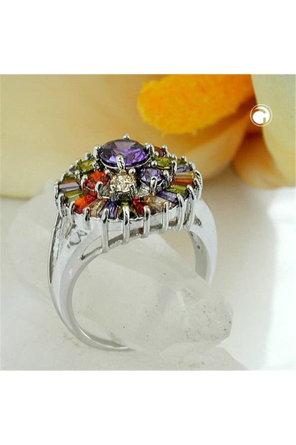 Ring Cubic Zirconia Multi Color - GL01214-56