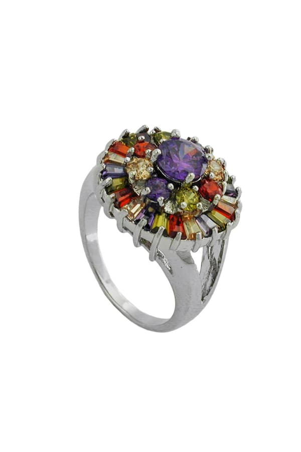 Ring Cubic Zirconia Multi Color - GL01214-56