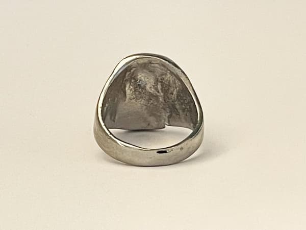 Cool Snygg Silver Ring med en Döskalle / Dödskalle - Stl 21,5
