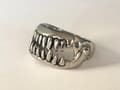 Miniatyrbild 2 av 5: Cool Silver Ring - Mun med Tänder / Djävulens Tänder - Stl 20,5