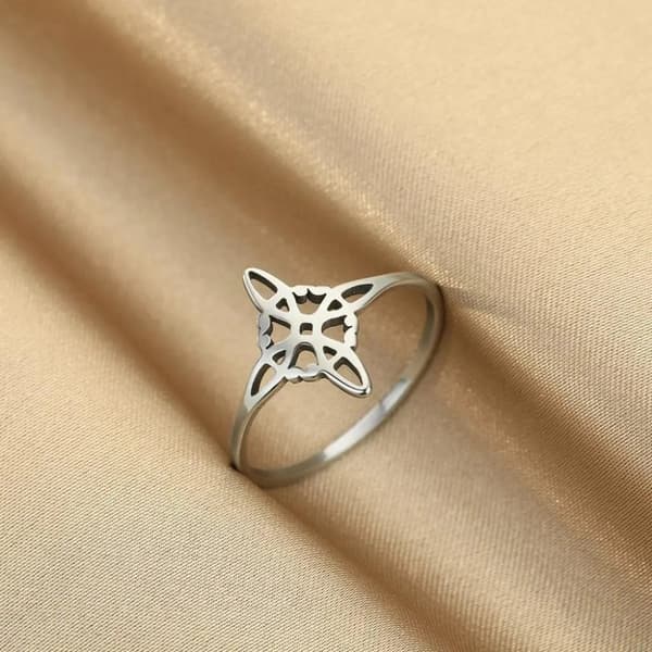 Ring Häxknut Witch Knot Wicca Pagan Symbol Rostfritt Stål